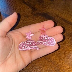 Cowboy hat earrings